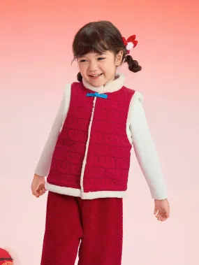 Balabala Baby Cotton Vest 2025 New Boy And Vest New Year's Animal Year Greeting Red