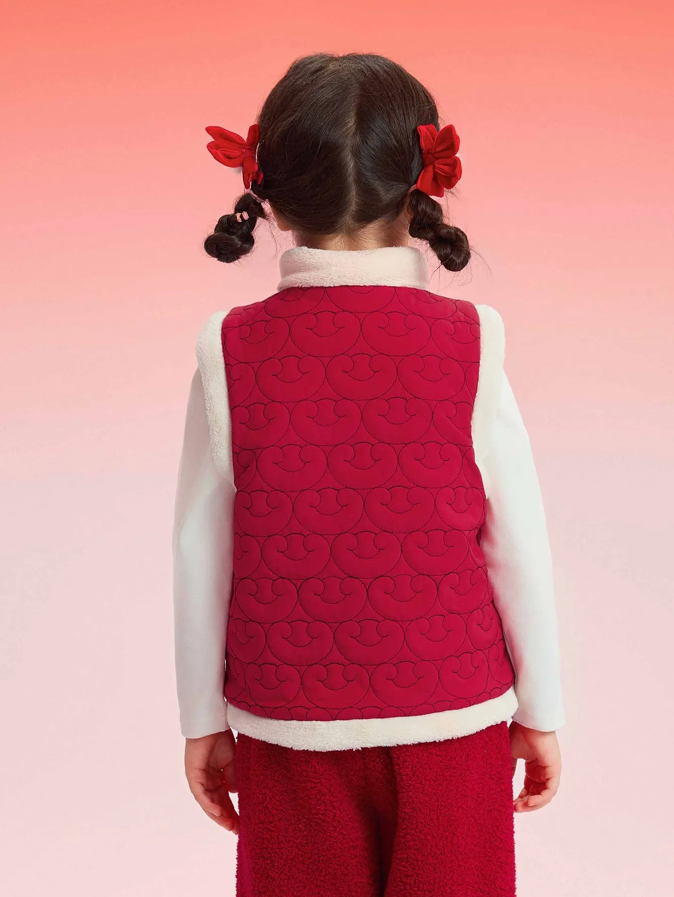 Balabala Baby Cotton Vest 2025 New Boy And Vest New Year's Animal Year Greeting Red