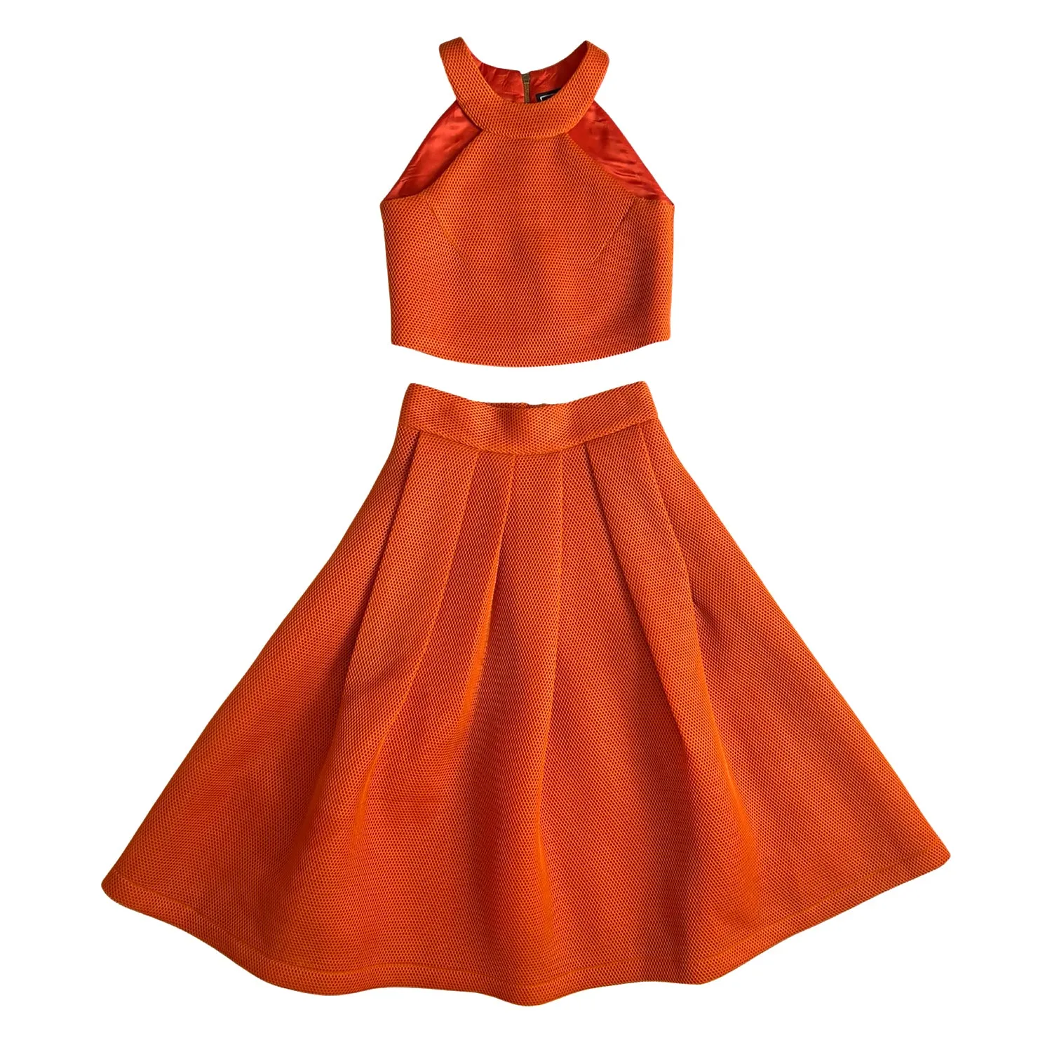 Full Midi Skirt in Orange