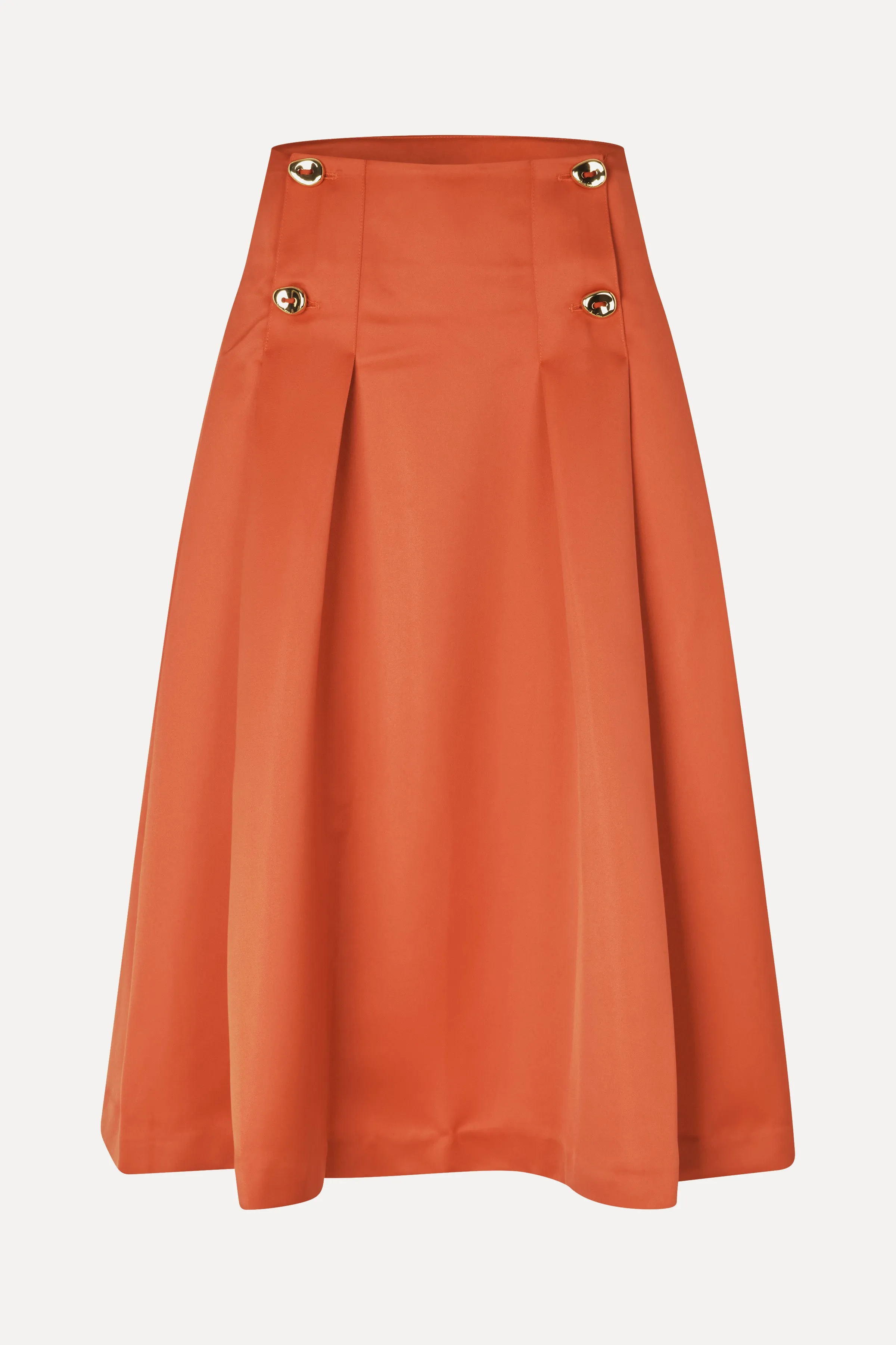 High Volume Midi Skirt - Mecca Orange