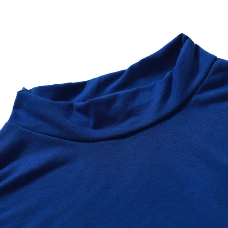 Jodimitty Winter Warm Half High Collar Fashion Thermal Underwear Men Mock Neck Basic T-shirt Blouse Pullover Long Sleeve Top
