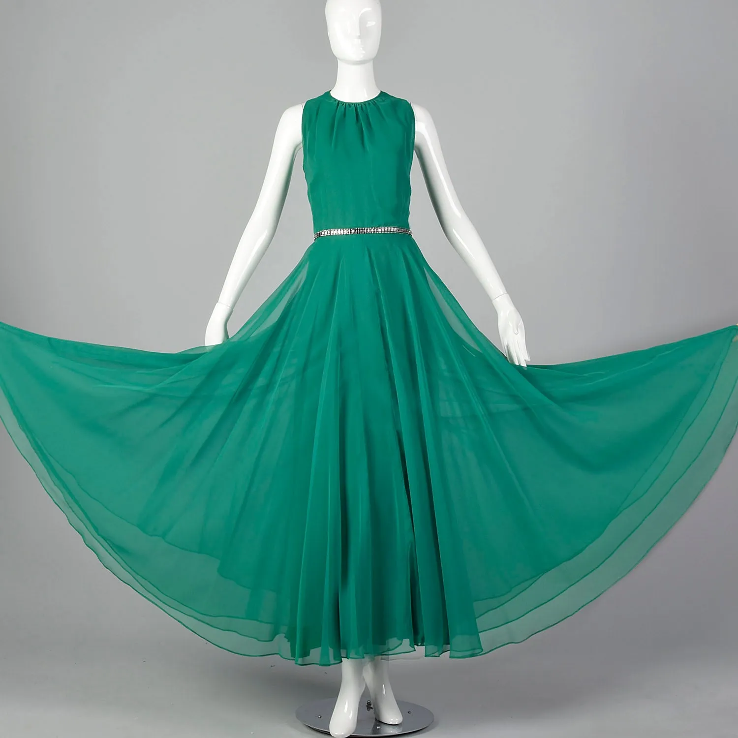 Medium Adele Simpson Elizabeth Arden 1970s Feather Gown and Jacket