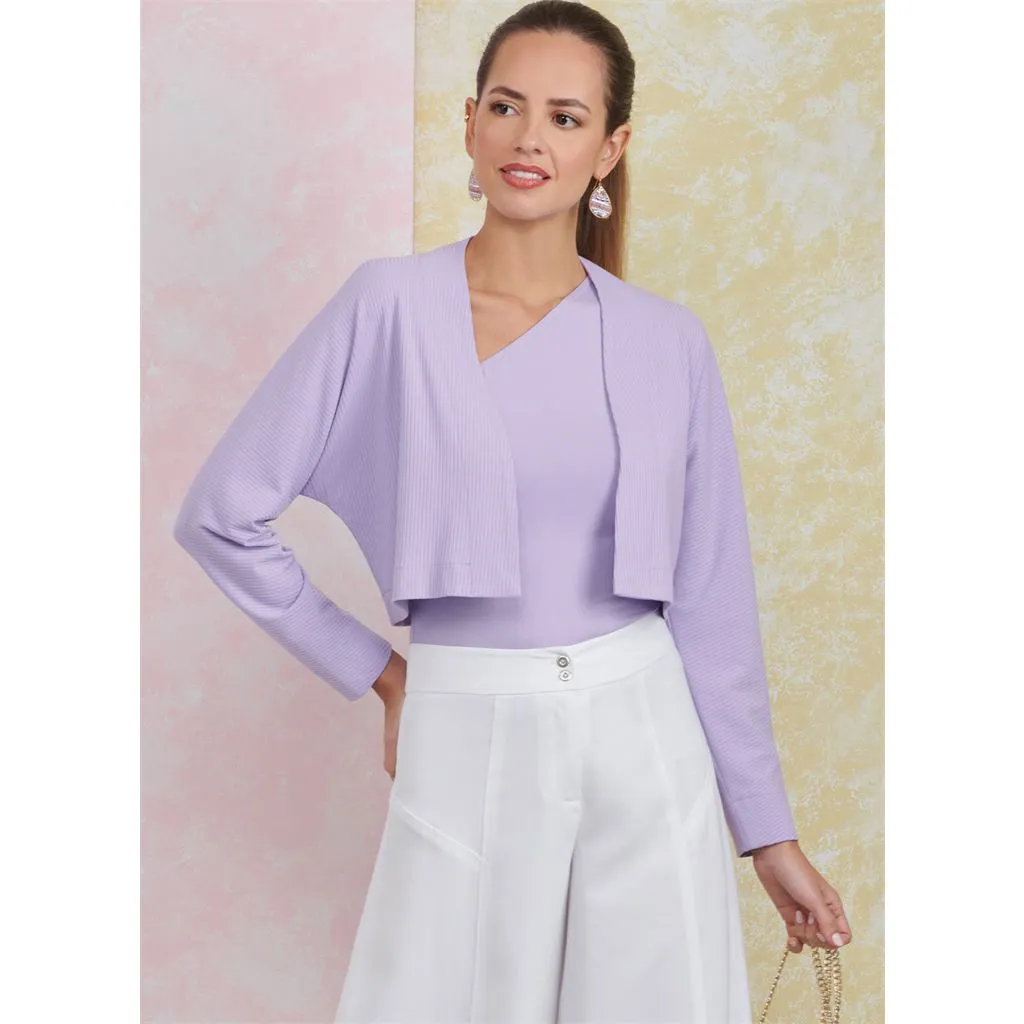 Simplicity Sewing Pattern S9925 Misses' Pants, Knit Shrug and Top