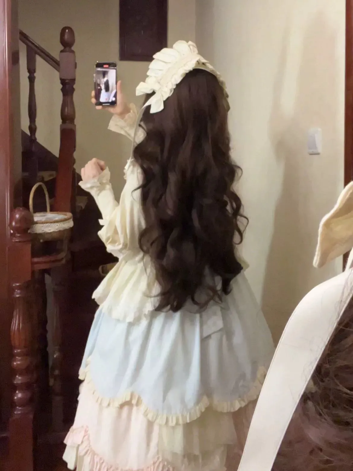Uncle Wall Original~Sleep Macaron~Sweet Lolita OP Dress Solid Color Dress