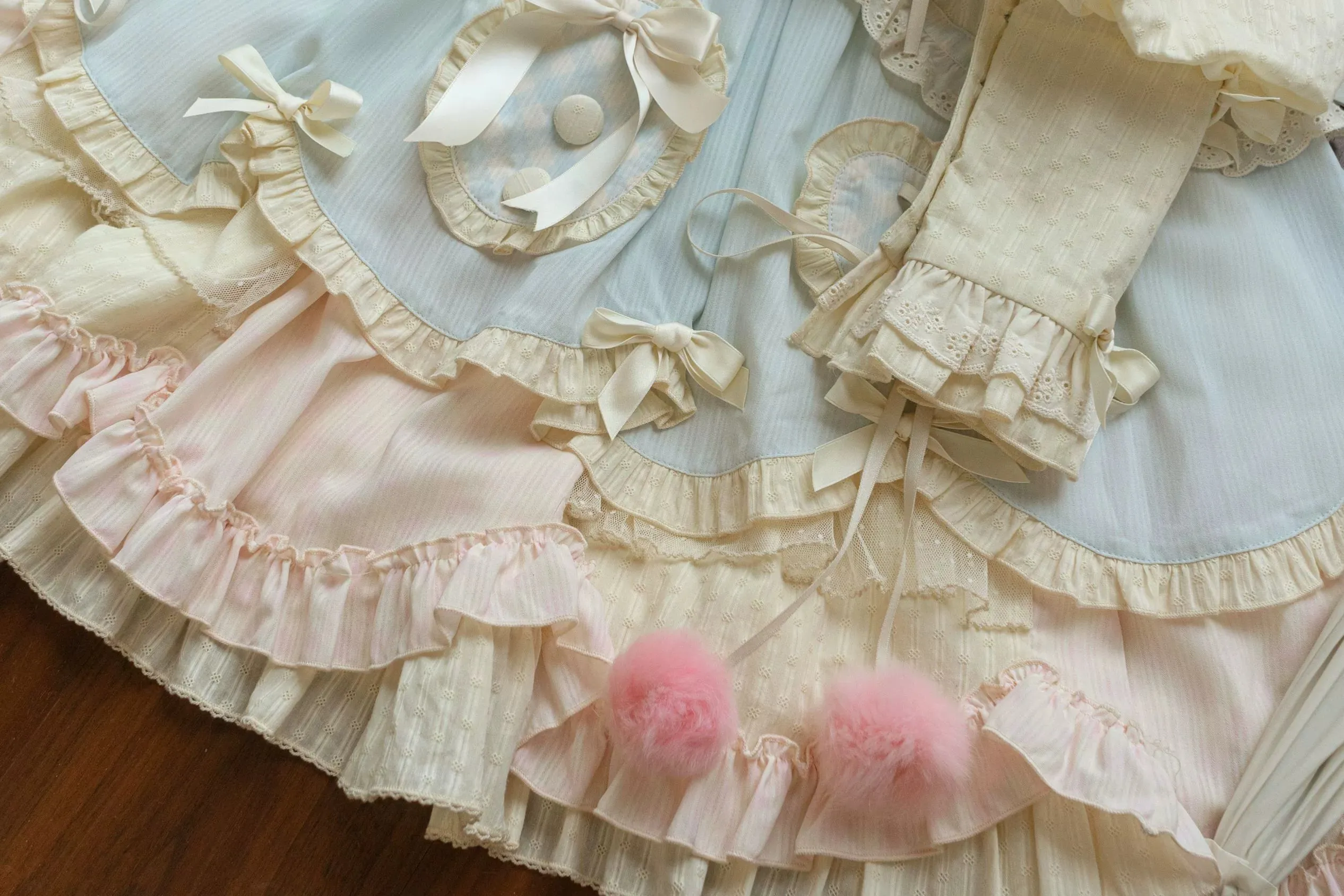Uncle Wall Original~Sleep Macaron~Sweet Lolita OP Dress Solid Color Dress